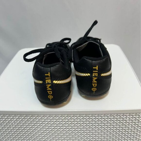 Nike Tiempo soccer cleats. Black and white. Size youth 1. Unisex. “Outdoor” - Picture 3 of 10